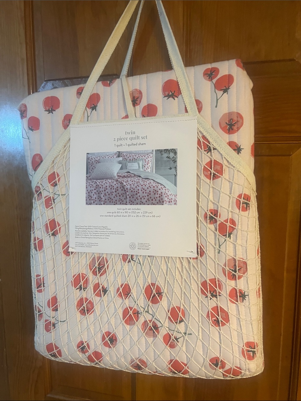 New Peru Home Twin Quilt Cherry Set NWT
